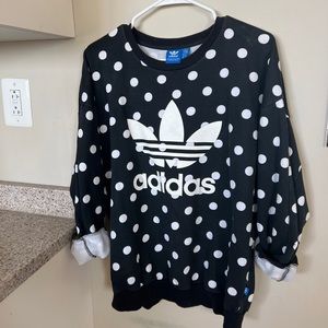 Polka dot adidas crewneck